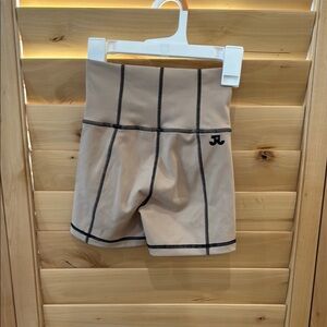 Tan Women's Shorts with Black Trim